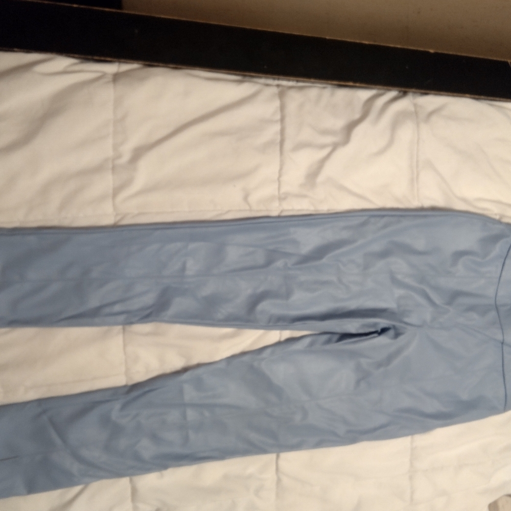 NWOT Fashion Nova Women's All Eyes on You Faux Leather Leggings Light Blue, XL